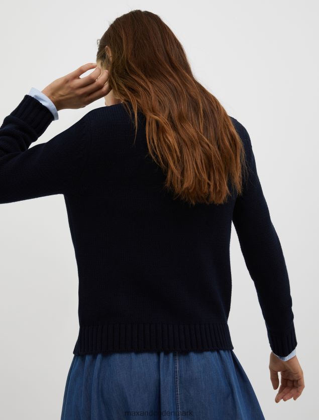 Kvinder stribet intarsia trøje MAX&Co. turkis B2Z2T6339 beklædning