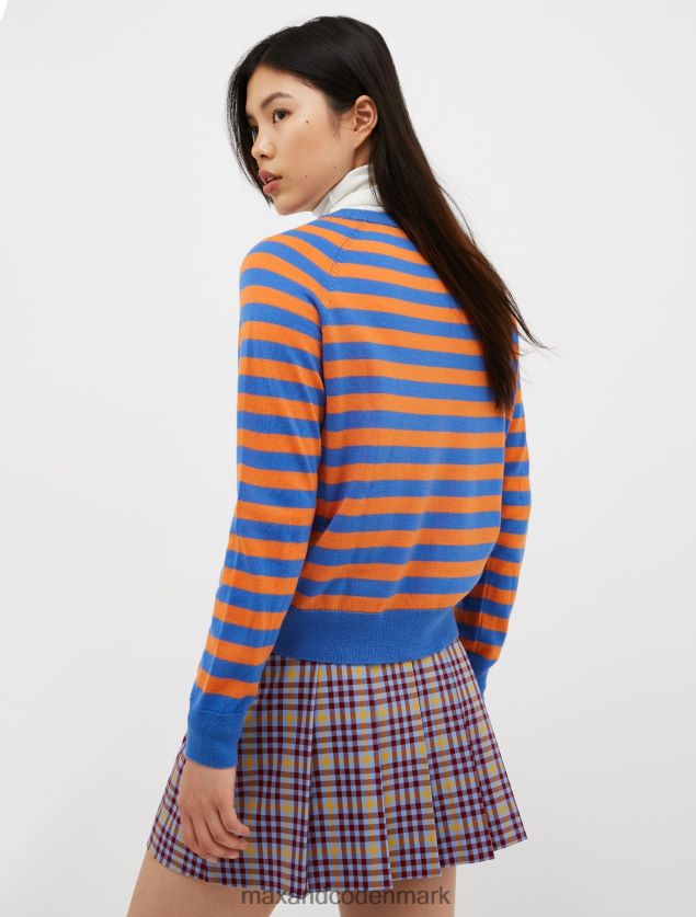 Kvinder stribet trøje i merinould MAX&Co. luftvåben blå B2Z2T6363 beklædning