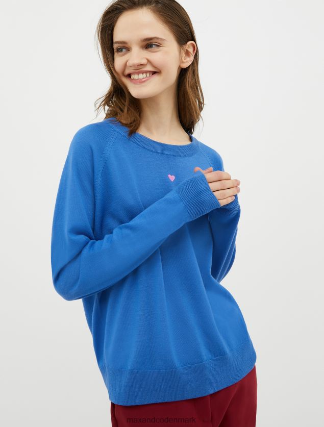 Kvinder stribet trøje i merinould MAX&Co. luftvåben blå B2Z2T6368 beklædning