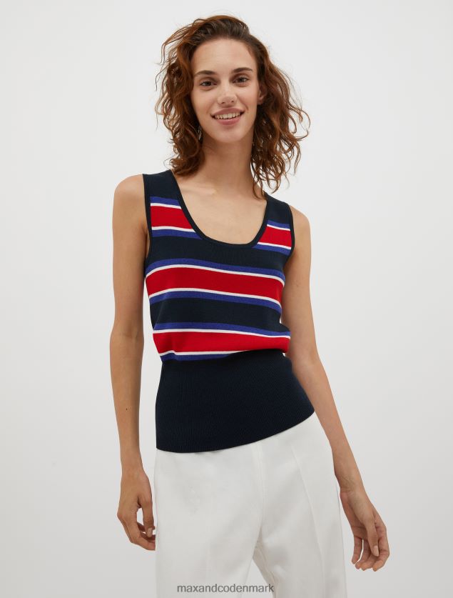 Kvinder strikket nøglehulstop MAX&Co. luftvåben blå B2Z2T6332 beklædning