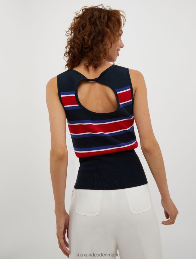 Kvinder strikket nøglehulstop MAX&Co. luftvåben blå B2Z2T6332 beklædning