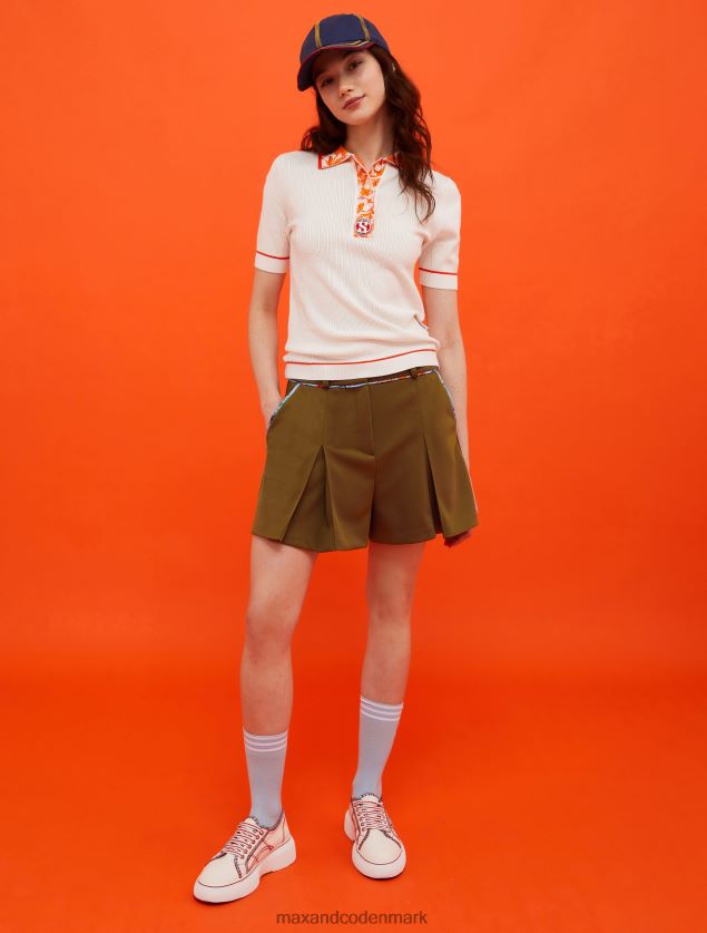 Kvinder superga strikket poloshirt MAX&Co. elfenbensmønster B2Z2T6380 beklædning