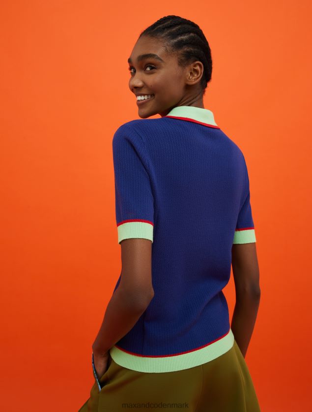 Kvinder superga strikket poloshirt MAX&Co. midnatsblå B2Z2T6381 beklædning