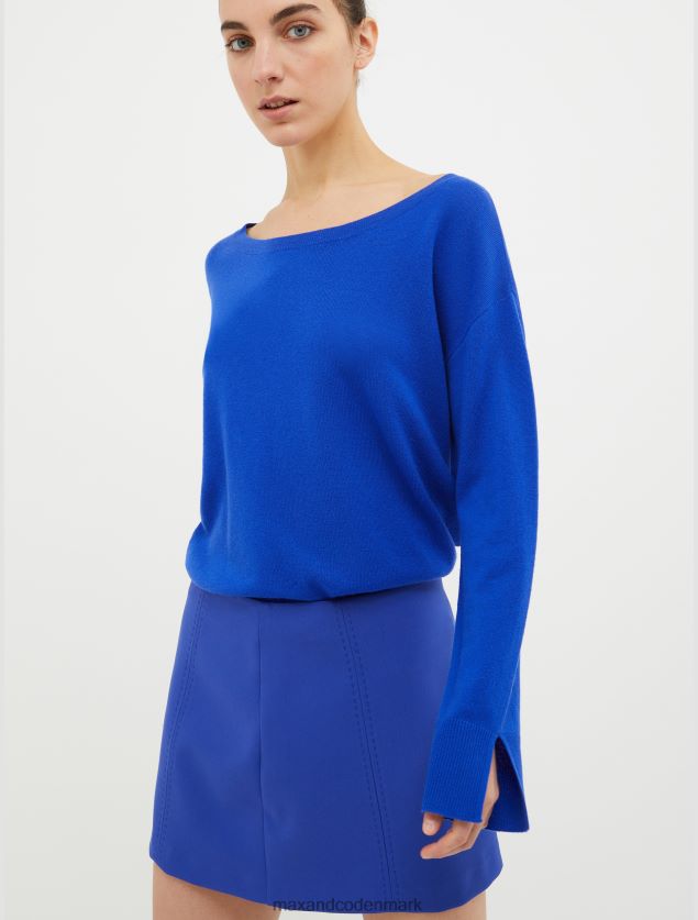 Kvinder uld- og kashmirtrøje MAX&Co. Marine blå B2Z2T6422 beklædning